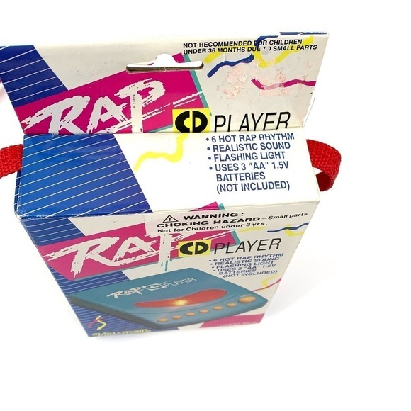 Vintage 90s NIB Melotone Rap CD Player Portable Battery Operated 6 Rap Rhythms - Picture 3 of 7